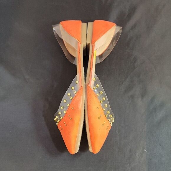 MUDD WOMEN'S SLIP-ON GOLD METALLIC BALL DESIGN EMBROIDERED SUEDE CLOSED TOE FLAT - Picture 9 of 15